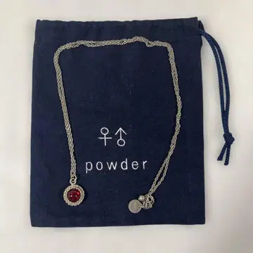 시모사코 히데키 powder 실버 레드 펜던트 목걸이