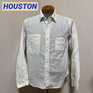 휴스턴 HOUSTON 화이트 시원한 린넨 셔츠 린넨 + 면 스티치 베이지
