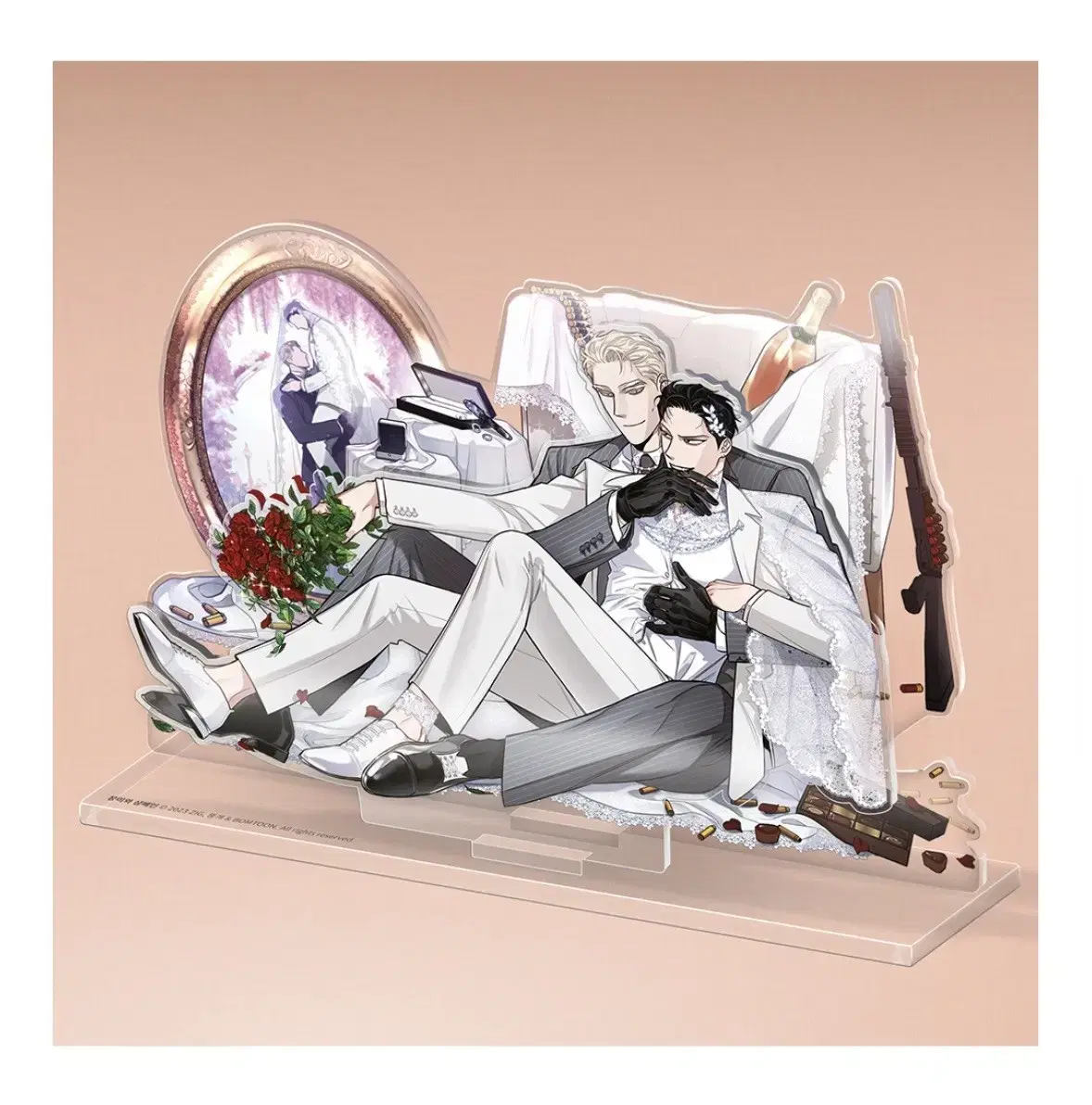 Jaeimyshop Roses and Champagne Wedding Acrylic (Safe Payment Baro Available O)