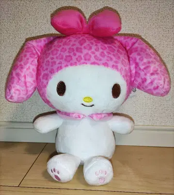 산리오 레오파드 무늬 봉제 인형 키링 백참 마이멜로디