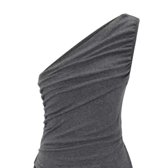 Tシャツ・カットソー threetimes One-shoulder drape top 5BNY373 ☆THREETIMES☆ Drape top 韓国発 大人気 (threetimes/Tシャツ