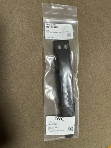 아이더블유씨 카프 가죽 스트랩 XL 블랙