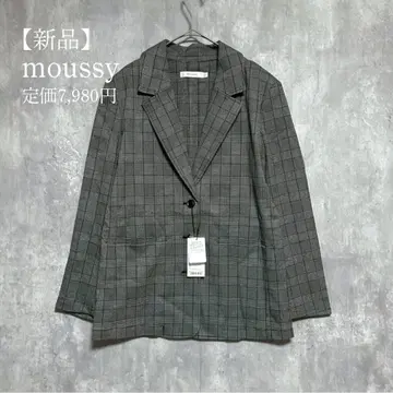 택 포함 새상품 moussy 마우지 체크 자켓 오피스 캐주얼