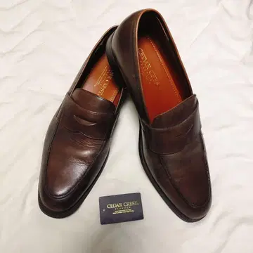 시더 크레스트 클래식 이탈리아 가죽 코인 로퍼 25cm