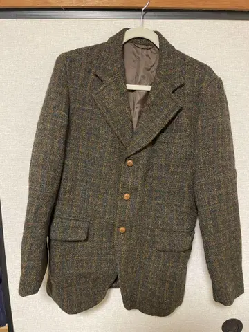 해리스 트위드 Harris Tweed 테일러드 자켓 브라운