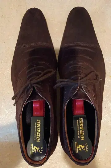 브라운 스웨이드 레이스업 슈즈 SANTONI 마그나니