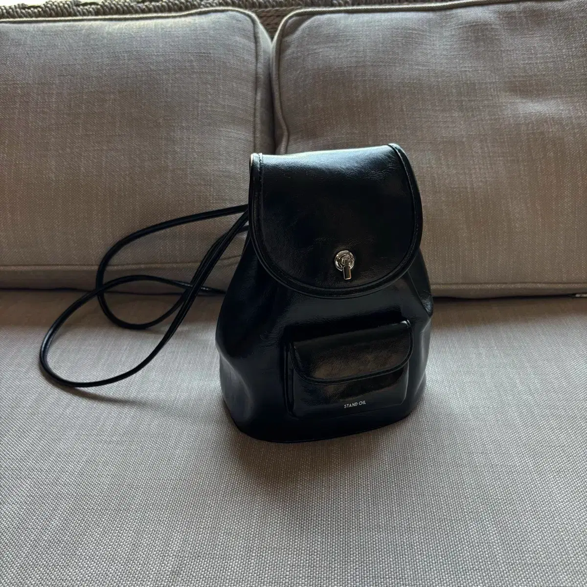 Stand Oil Ditto Bag Mini Backpack Black #스탠드오일,#스탠드오일