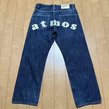 atmos 데님 팬츠 백 로고 EVISU풍