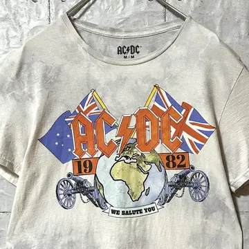 구제 의류 티셔츠 AC/DC 락 밴드 T M 빈티지 타이다이 초레어