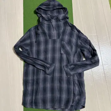 논 네이티브 nonnative 블랙 체크 후드티
