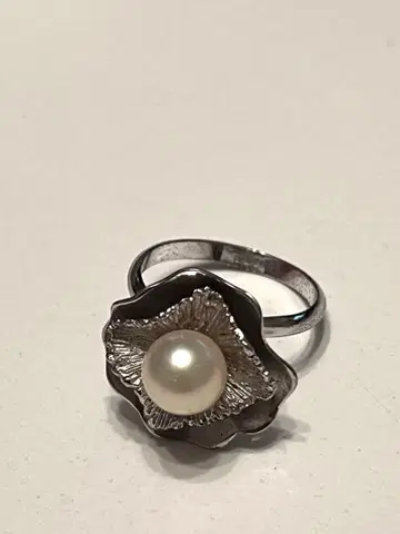 펄 반지 7mm 사이즈 조절 가능