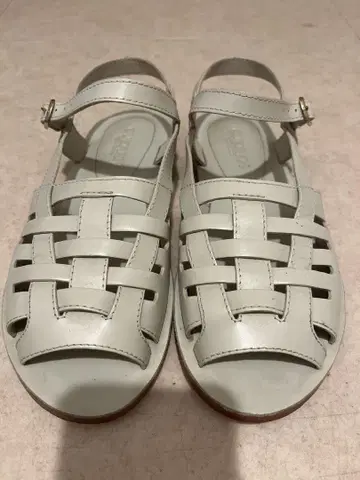 CUEREN 쿠에렌 뜨개질 샌들 베이지 24.5cm 여성용