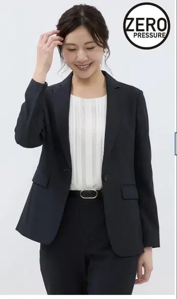 네이비 테일러드 자켓 제로 프레스