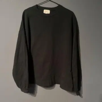 EVCON 블랙 롱 슬리브 티셔츠