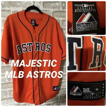 MLB MAJESTIC 남성용 XL 상당 유니폼 애스트로스 오렌지