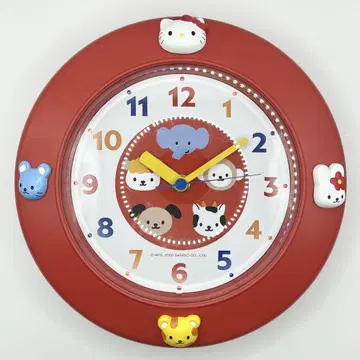 산리오 HELLO KITTY 키티 걸이 시계 2000년 헤이세이 레트로