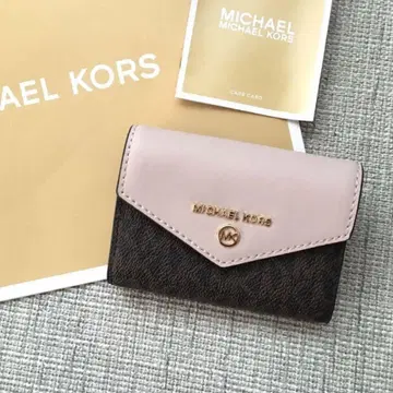 새상품 마이클코어스 MICHAELKORS 브라운 핑크 키케이스 지갑