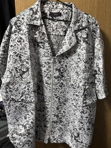 harapeco Eve Jacquard Shirts Jacket-블랙
