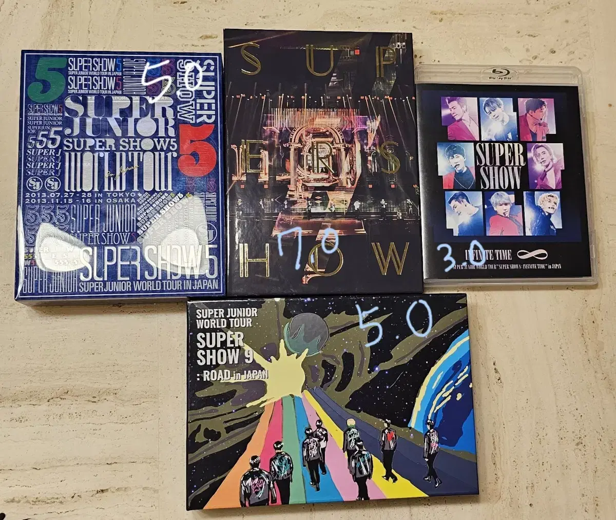 슈퍼주니어 슈퍼쇼 일본 블루레이 슈퍼쇼5 슈퍼쇼7 슈퍼쇼8 슈퍼쇼9