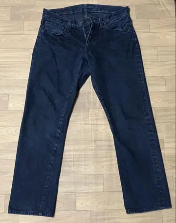 DENIME 블랙 스트레이트 데님 W31