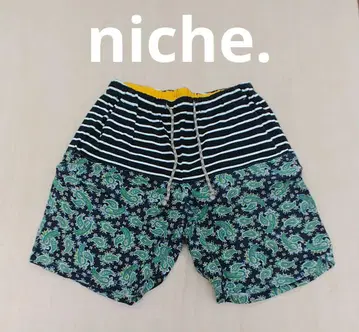 새상품급 남성용 niche. 틈새시장 숏팬츠 스트라이프 페이즐리 M