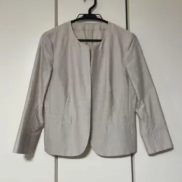 Paul Stuart 노카라 자켓 사이즈 6 베이지