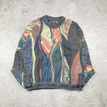 COOGI 쿠지 캐시미어 100% 입체 3D 니트 멀티 컬러 M