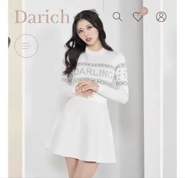 Darich 다리치 스노우 모티브 플레어 원피스 프리 사이즈