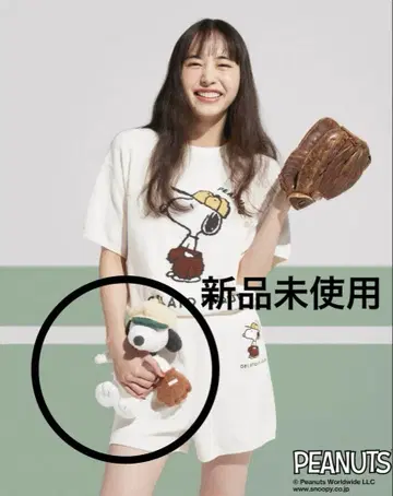 새상품 젤라또피케 스누피 스포츠 봉제 인형 베이스볼 피넛