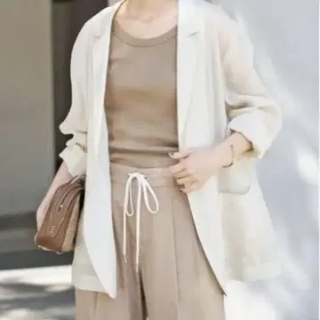 스픽&스팬 라미 믹스 시어 자켓 36 새상품 완판템 내추럴