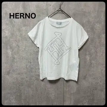 # HERNO 헤르노 큐빅 티셔츠 상의 화이트
