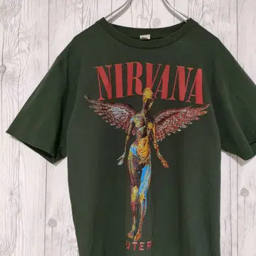 NIRVANA 너바나 티셔츠 싱글 스티치 양면 프린트 종이 택 L
