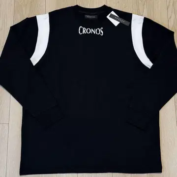 새상품 CRONOS 크로노스 긴팔 티셔츠 롱T 화이트 블랙 XL