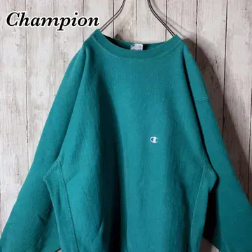 90s USA제 챔피온 리버스 위브 XL 자수 그린 빅 루즈