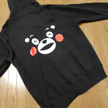 쿠마몬 블랙 후드티 남성용