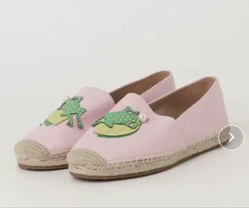 새상품 kate spade 핑크 개구리 펄 에스파드리유 펌프스