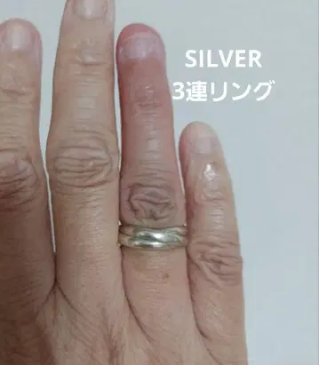 SILVER 3줄 반지