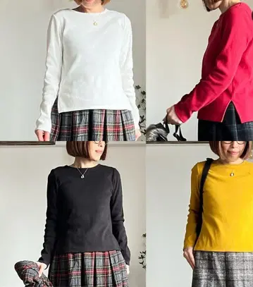 kubosanmade 쿠보 씨 메이드 긴팔 리브 컷 티셔츠 블랙