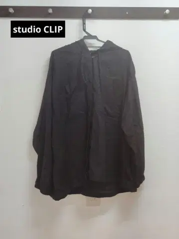 studio CLIP 블랙 후드 부착 후드티 셔츠 사이즈 F