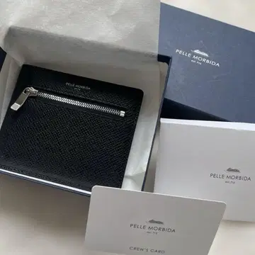 PELLE MORBIDA 블랙 두겹 지갑