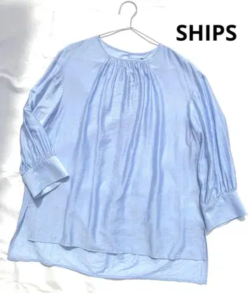 SHIPS 프론트 개더 크루넥 블라우스