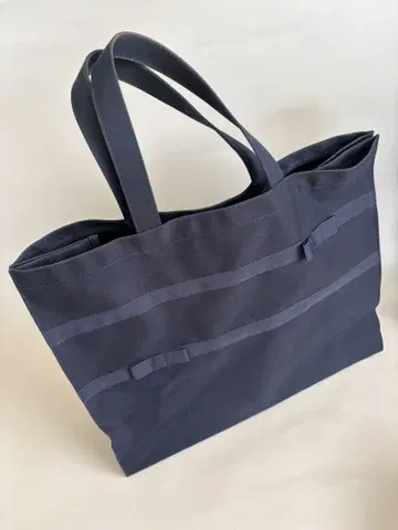 수험용 서브 백 네이비 다크 네이비 리본 심플 토트백 대, 소 2개