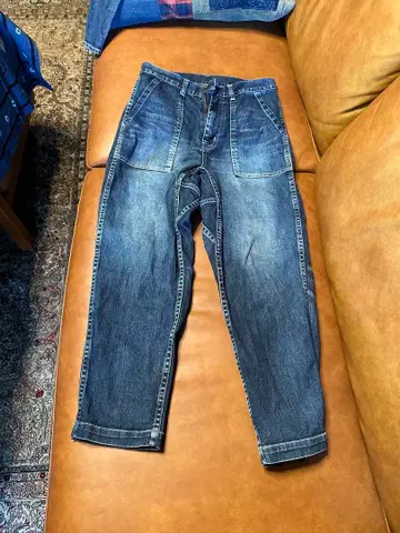 딥 블루 청바지 Deep Blue 와이드 테이퍼드 팬츠 72685