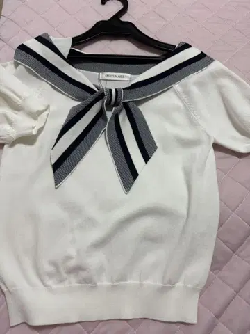 MISCH MASCH 세일러 카라 니트 M 화이트