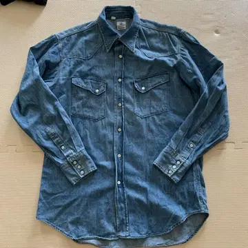 90s Wrangler 데님 웨스턴 셔츠 27MW 한국제 L