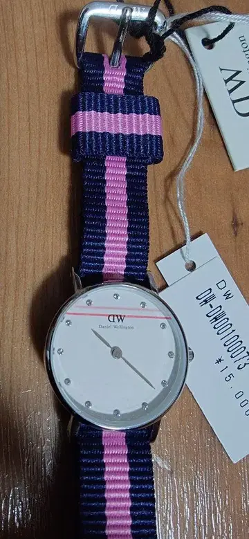 Daniel Wellington 손목시계 네이비 핑크