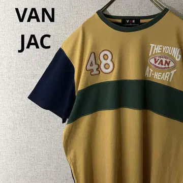 반 자켓 VAN JAC 로고 티셔츠 티셔츠 반팔 멀티 컬러