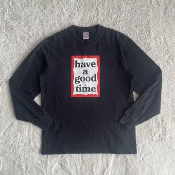 have a good time 블랙 롱 슬리브 티셔츠 BD64