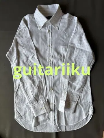 guitariiku 고타이리쿠 화이트 스트라이프 BD 긴팔 셔츠