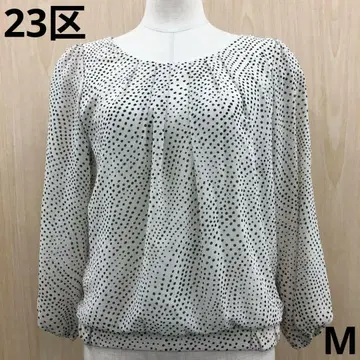 23구 도트 무늬 쉬폰 블라우스 F0604A03